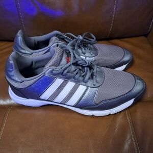 Adidas Men's Gray and White Golf Shoes